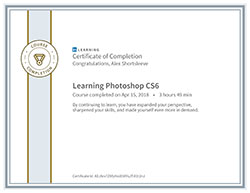 Photoshop CS6 certificate