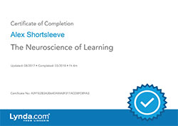 The Neuroscience of Learning certificate